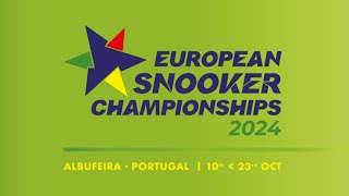 Seniorzy  Darren Morgan vs John Van Gorp Mistrzostwa Europy w Snookerze –Portugalia 2024 [upl. by Atinot]