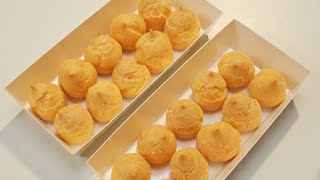 Mini Cream Puffs  Choux Au Craquelin  How To Make Easy Cream Puffs [upl. by Francois]