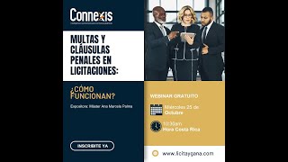 Webinar Costa Rica Multas y Cláusulas Penales en Licitaciones ¿Cómo funcionan [upl. by Attelahs766]