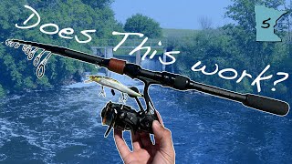 Super Affordable Telescopic Fishing Rod Review  River Wade Fishing  Kingswell Fishing [upl. by Mukerji41]