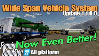 Wide Span Vehicle System  FS22 UPDATE May 1424 [upl. by Cataldo]