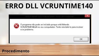 ERRO DLL RUNTIME140  RESOLVIDO [upl. by Danni]