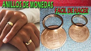 COMO HACER UN ANILLO DE MONEDA PASO A PASO  ANILLOS CASERAS FÁCIL [upl. by Simsar]