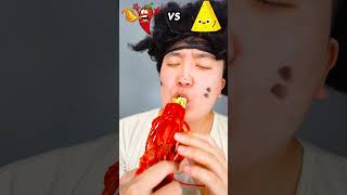 Spicy Sauce vs Cheese sauce Emoji food Challenge  Seafood lobster Mukbang Funny Video🦞 shorts [upl. by Itaws]