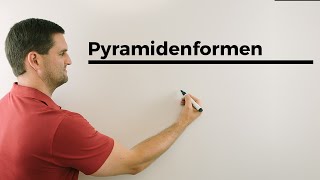 Pyramidenformen Volumen Oberfläche Grundfläche Mantel Körper Mathe by Daniel Jung [upl. by Inigo]