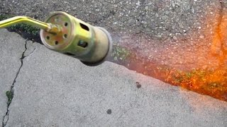 Quick amp Easy Way To Eliminate Unwanted Weeds Using A Propane Torch [upl. by Dier]