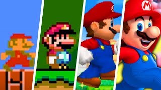 Evolution of First Levels in 2D Super Mario Games 1985  2019 [upl. by Skrap]