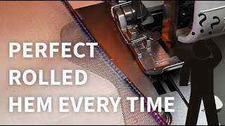 EASY PERFECT ROLLED Hem every time 6 steps works on all Overlockers Overlocker sewinghacks [upl. by Retswerb684]