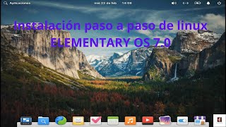 Instalar LINUX ELEMENTARY OS 70 [upl. by Gazo]