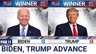 California primary results Biden Trump win presidential primaries [upl. by Aniret]