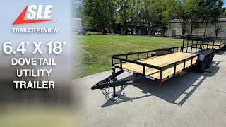 64x18 Powder Coated Dovetail Utility Trailer 2 3500lb Axles Review [upl. by Barimah212]