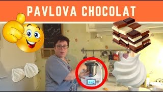 Recette de PAVLOVA au CHOCOLAT avec le THERMOMIX [upl. by Onit]