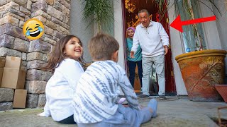 Leaving my kids on their Grandparents Doorstep Prank🤣❤️ [upl. by Etnahc]