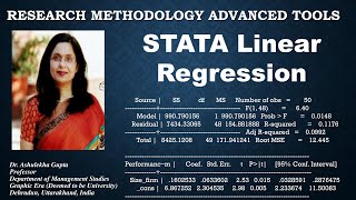 14 STATA Linear Regression linear regressiondependentindependent [upl. by Beare]