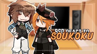 BSD react to soukoku  Bungou Stray Dogs  gacha club [upl. by Onileva931]