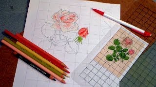 How to size up a drawing with a DIY grid [upl. by Idnim]