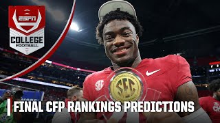 Predicting the FINAL CFP rankings 🏆  ESPN College Football [upl. by Alyacim798]