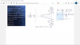 11 Physics Diffraction class 12  Find width of first order secondary maxima [upl. by Aryhs]