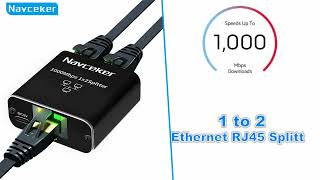 Adaptateur de connecteur répartiteur RJ45 1 Gb 1 à 2 voies répartiteur Ethernet LAN réseau Gigabit [upl. by Isidro]