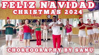 FELIZ NAVIDAD  REMIX  CHRISTMAS 2024  DANCE WORKOUT  DJ JURLAN REMIX  CHOREO BY SANU [upl. by Aynom29]