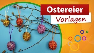 ✂ Ostereier Vorlagen ✂ Ostereier mit Perlen verzieren  trendmarkt24 [upl. by Notgnirrab]