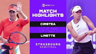 Sorana Cirstea vs Magda Linette  2021 Strasbourg Semifinal  WTA Match Highlights [upl. by Bennet]