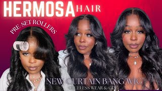 😍MOST NATURAL CURTAIN BANG WIG  COMES WITH PRESTYLED LAYERS  BEGINNER FRIENDLY  FT Dominique A [upl. by Ardath]