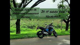 Yamaha FZS FI V30 BS4 Ownership Review  Can we tour on FZS V3  top speed  Vlog in English [upl. by Llennol649]