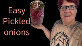 Easy 4 ingredient PICKLED RED ONIONS  no boiling  scottmoxie [upl. by Nasya286]