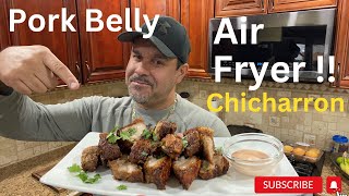 Air Fryer Crispy Pork Belly chicharron [upl. by Annayram]