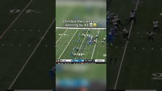 Chill bro the Lions are winning by 43 💀😭 nfl football funny edit [upl. by Noby]