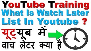 What Is Watch Later List  And How To AddDelete Videos On Watch Later List In HindiUrdu [upl. by Holden429]