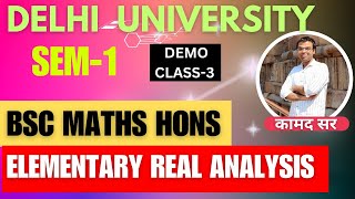 ELEMENTARY REAL ANALYSIS  DU BSC MATHS HONS LECTURES  SEM1  DU BSC MATHS CLASSES  NEP [upl. by Yeoz291]