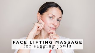 FACE LIFTING MASSAGE for Jowls amp lower face ABIGAIL [upl. by Ranee]