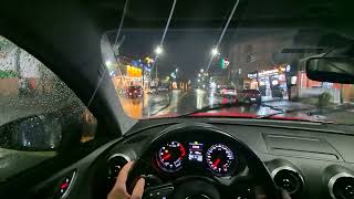 2020 AUDI A3 SPORTBACK POV RAINY NIGHT DRIVE [upl. by Nilson]