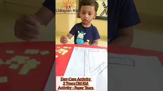 Paper Tear and Paste Fun Activity at Udayan Kidz Day Care Centerdaycare kidsactivities funforkids [upl. by Asilad]