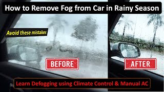 How to Remove Fog from Car Windshield Use Defogger Properly Climate Control Manual AC Hyundai Exter [upl. by Bonis]