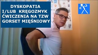 Ćwiczenia mięśni brzucha i grzbietu  Dyskopatia lędźwiowa  Kręgozmyk  Jak ćwiczyć  🇵🇱 🇪🇺 [upl. by Pepe499]