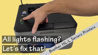 All LED Lights Flashing Problem Fix on Brother HL Laser Printers HLL2320D [upl. by Neall473]