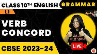 Subject Verb Concord Class 10  NCERT 10th Class English Grammar  CBSE 2024 Exam Vedantu910 [upl. by Lynad]