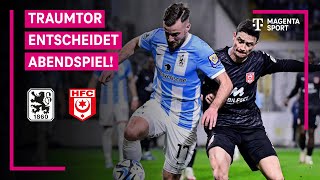 TSV 1860 München  Hallescher FC Highlights mit LiveKommentar  3 Liga  MAGENTA SPORT [upl. by Gilbertina]