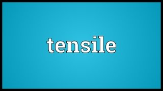 Tensile Meaning [upl. by Olympie]