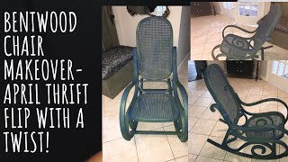 Bentwood Chair Makeover April Thrift Flip with a Twist [upl. by Tiffanie678]