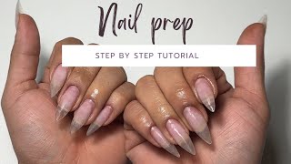 Nail Prep tutorial  Gel Nail  Cuticle care [upl. by Ehcram811]