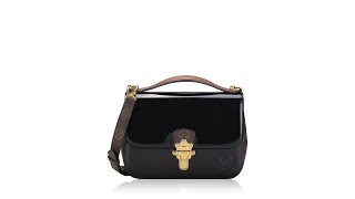 Louis Vuitton Patent Calfskin Monogram Cherrywood BB Noir [upl. by Norre594]