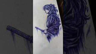 Drawing Yoriichi Demon Slayer ✨ drawing shorts shortvideo art [upl. by Niveb25]