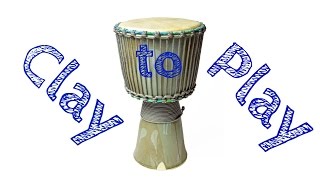 Making Heading Ceramic Djembe Drum Start to Finish Time Lapse [upl. by Aphrodite]