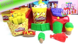 Popcorn selber machen aus knete  Play Doh Poppin Movie Snacks Popcorn Maschine Demo [upl. by Art]