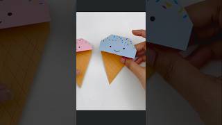 DIY paper Ice Cream 🍦 diy craft youtubeshorts shortvideo cute [upl. by Ariik286]