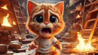 The kitten started a fire in the attic cat kitten story cute siamese cat [upl. by Noll]